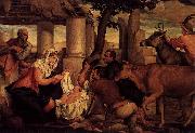 Jacopo Bassano The Adoration of the Shepherds oil on canvas